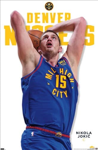 Настенный постер Nikola Jokic Denver Nuggets NBA Wall Poster