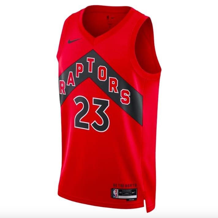 Баскетбольная джерси 2022-23 Toronto Raptors #23 Fred VanVleet Swingman Icon Red Jersey