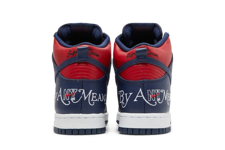 Кроссовки Supreme x Nike Dunk High SB 'By Any Means - Red Navy'