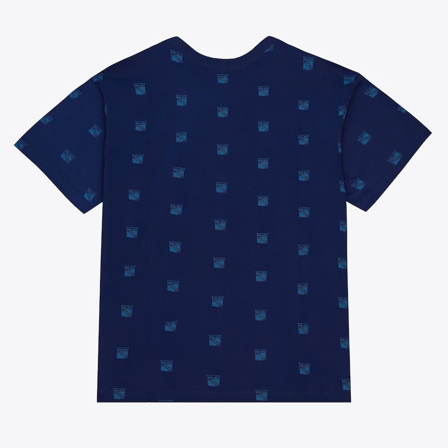 Футболка Mitchell & Ness Blue New York Rangers Allover Print T-Shirt