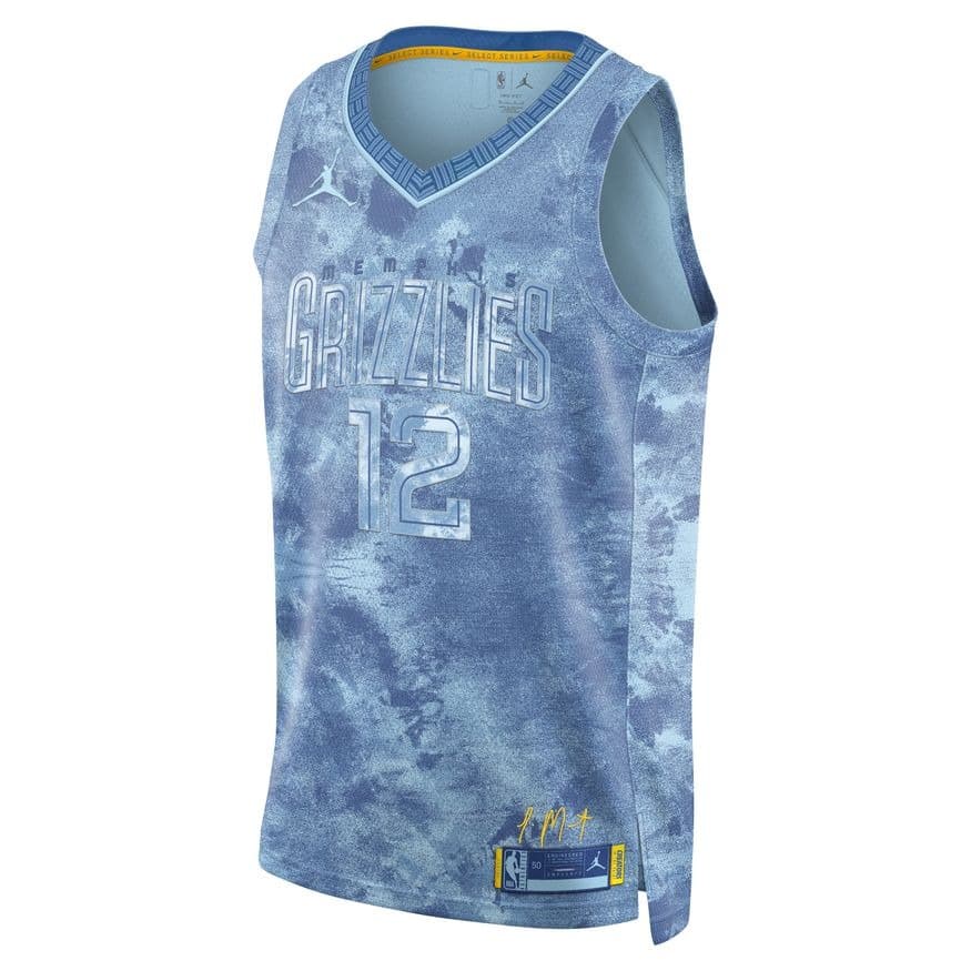 Баскетбольная джерси 2023 Memphis Grizzlies Ja Morant #12 Swingman Select Series Blue Jersey