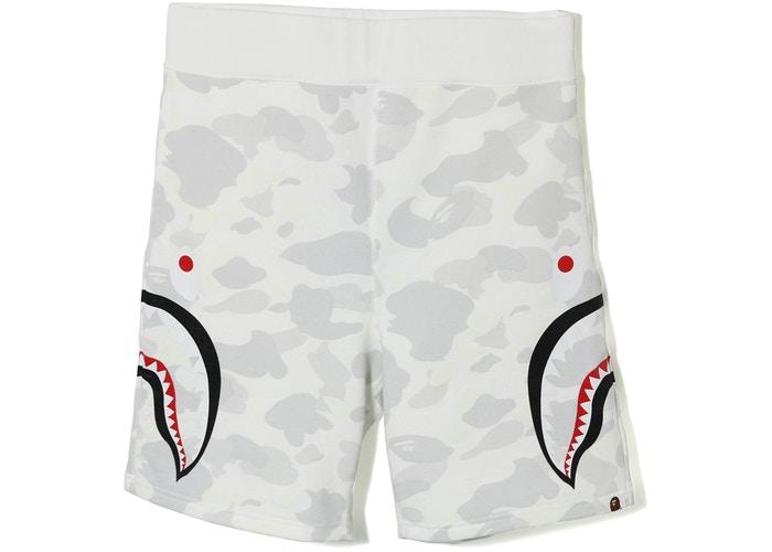 Спортивные шорты BAPE City Camo Side Shark Sweat Shorts White