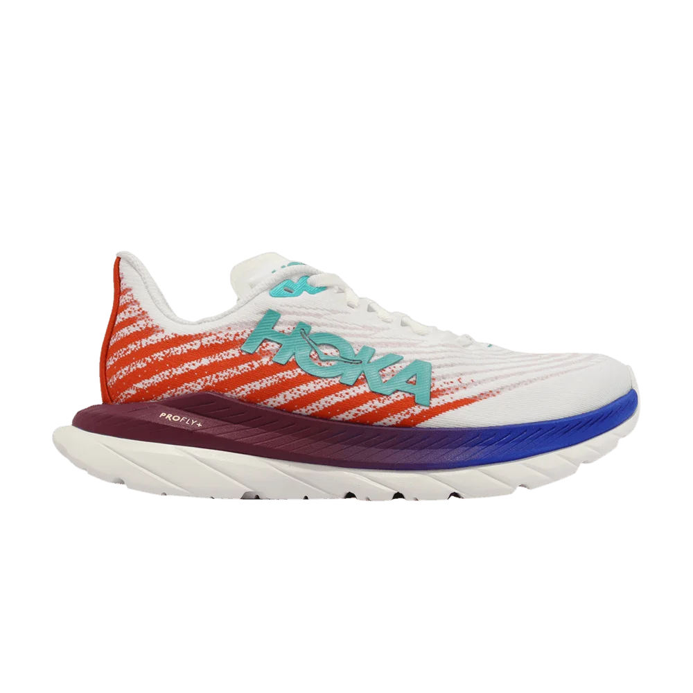 Krossovki-HOKA-Mach-5-2E-Wide-White-Fire-Red