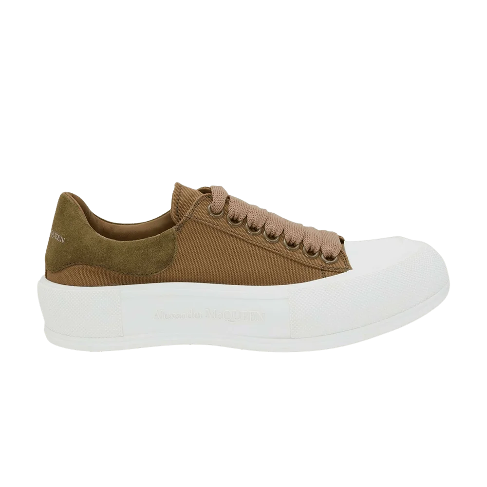 Krossovki-Alexander-McQueen-Wmns-Deck-Lace-Up-Plimsoll-Khaki