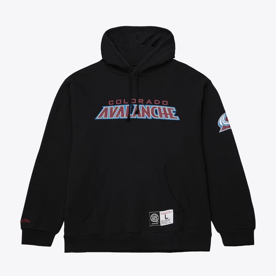 Худи Mitchell & Ness Black Colorado Avalanche Game Time Fleece Pullover Hoodie