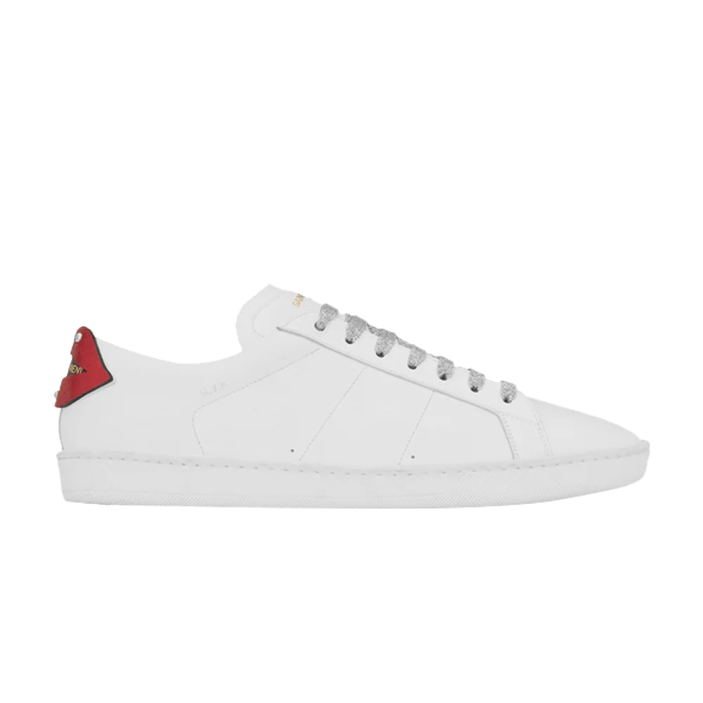 Krossovki-Saint-Laurent-Signature-Court-Classic-Lips-SL01-Low-Top-Sneaker-White