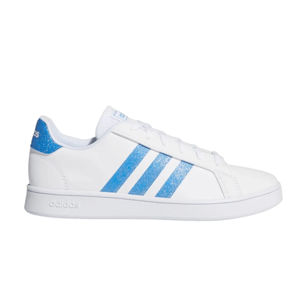 Krossovki-Adidas-Grand-Court-J-White-Blue-Glitter