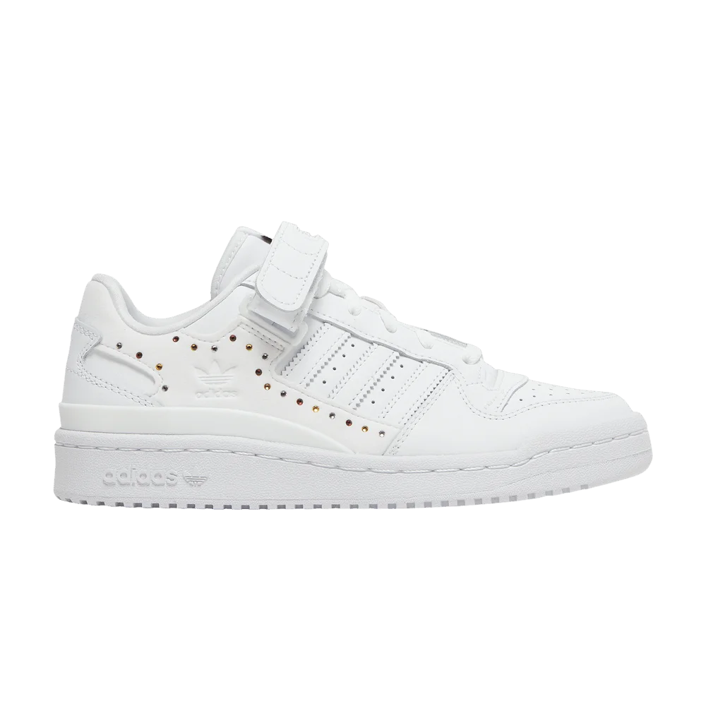 Krossovki-Swarovski-x-adidas-Wmns-Forum-Low-White-Black