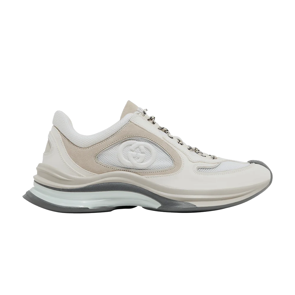 Кроссовки Gucci Wmns Run Sneaker 'White Suede'