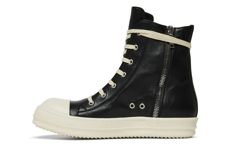 Кроссовки Rick Owens Strobe Leather High 'Black Milk'