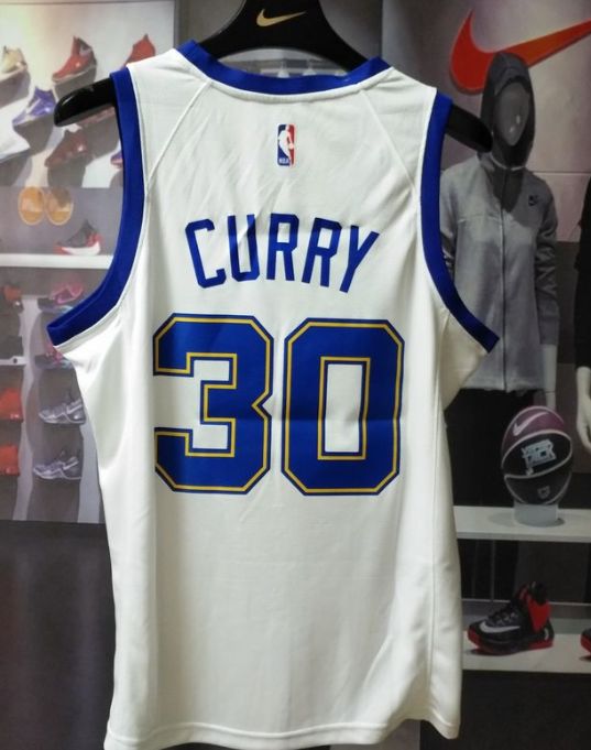 Баскетбольная джерси 2017-18 Stephen Curry Warriors #30 White Hardwood Classics
