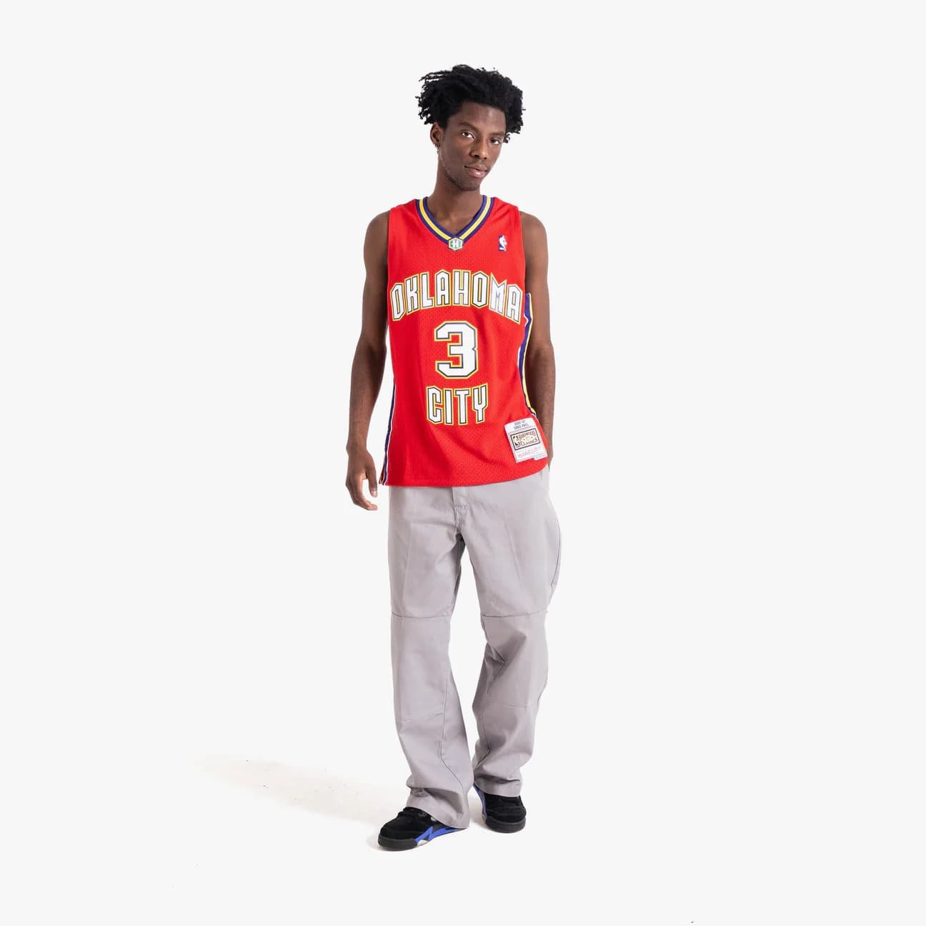 Баскетбольная джерси 2006-07 OKC Hornets Chris Paul #3 Swingman Hardwood Classics Red Jersey