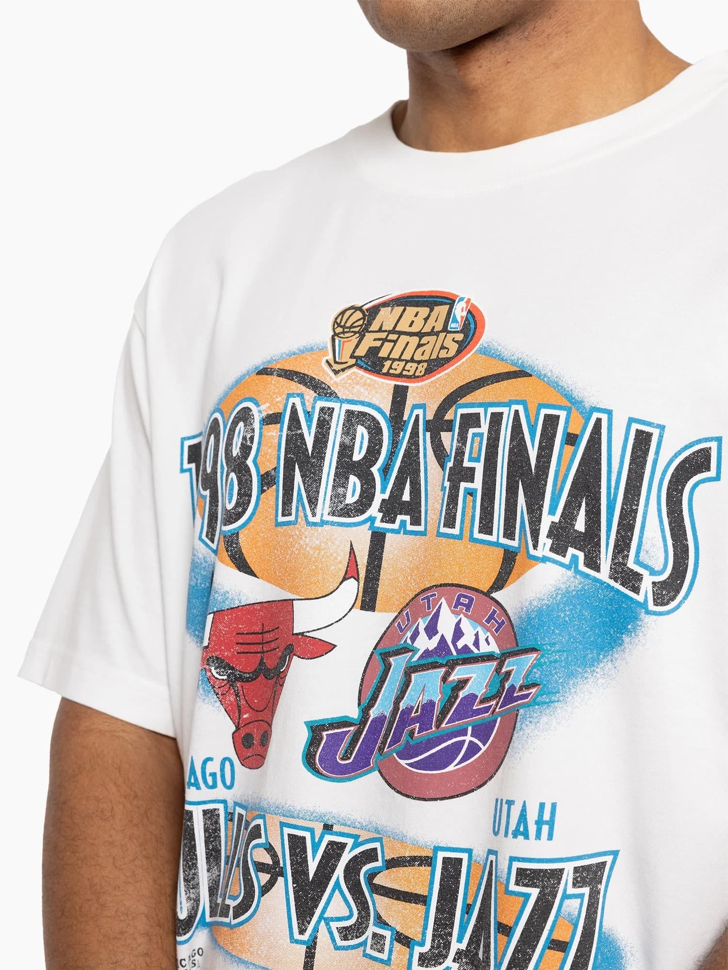 Футболка Mitchell & Ness 1998 NBA FINALS Bulls Vs Jazz Vintage NBA T-Shirt