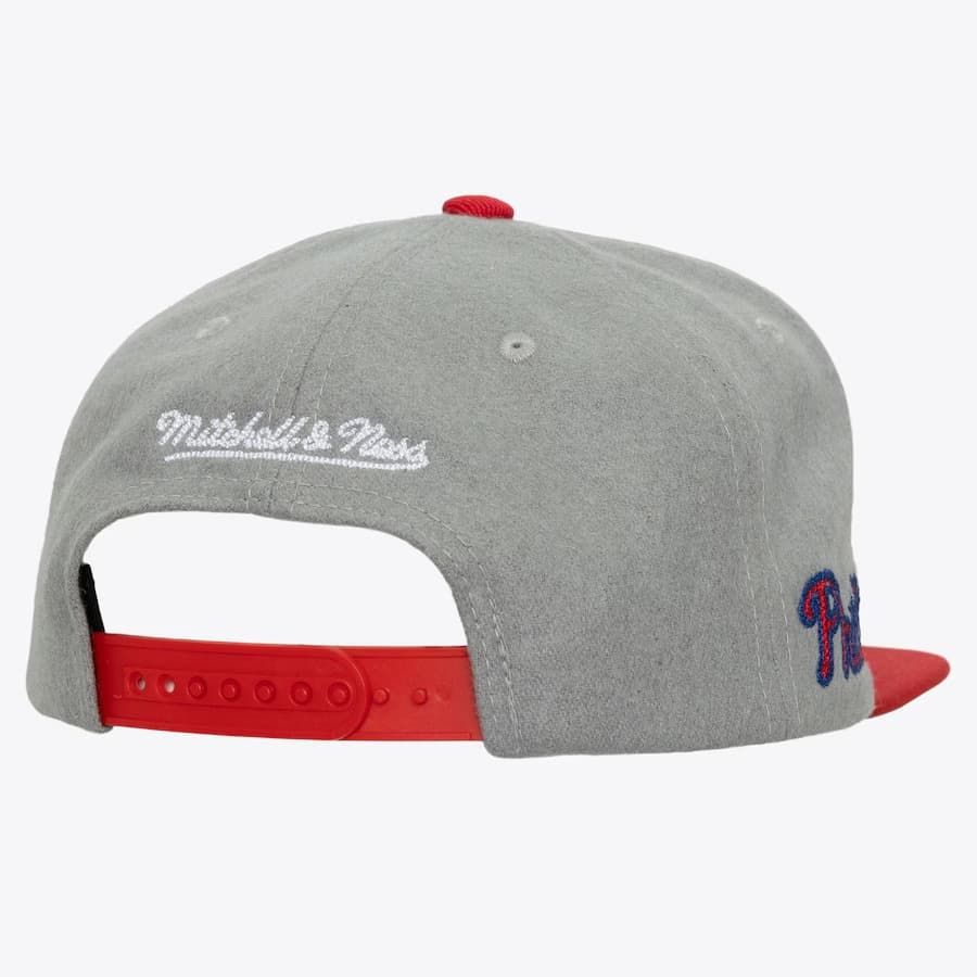 Бейсболка Mitchell & Ness Gray Red Philadelphia Phillies Melt Stitch Snapback Hat