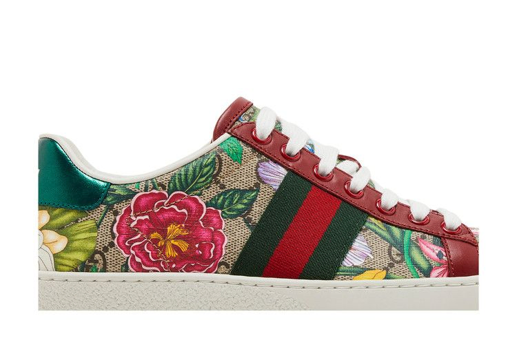 Кроссовки Gucci Wmns Ace GG Supreme Low 'Flora Print - Red'