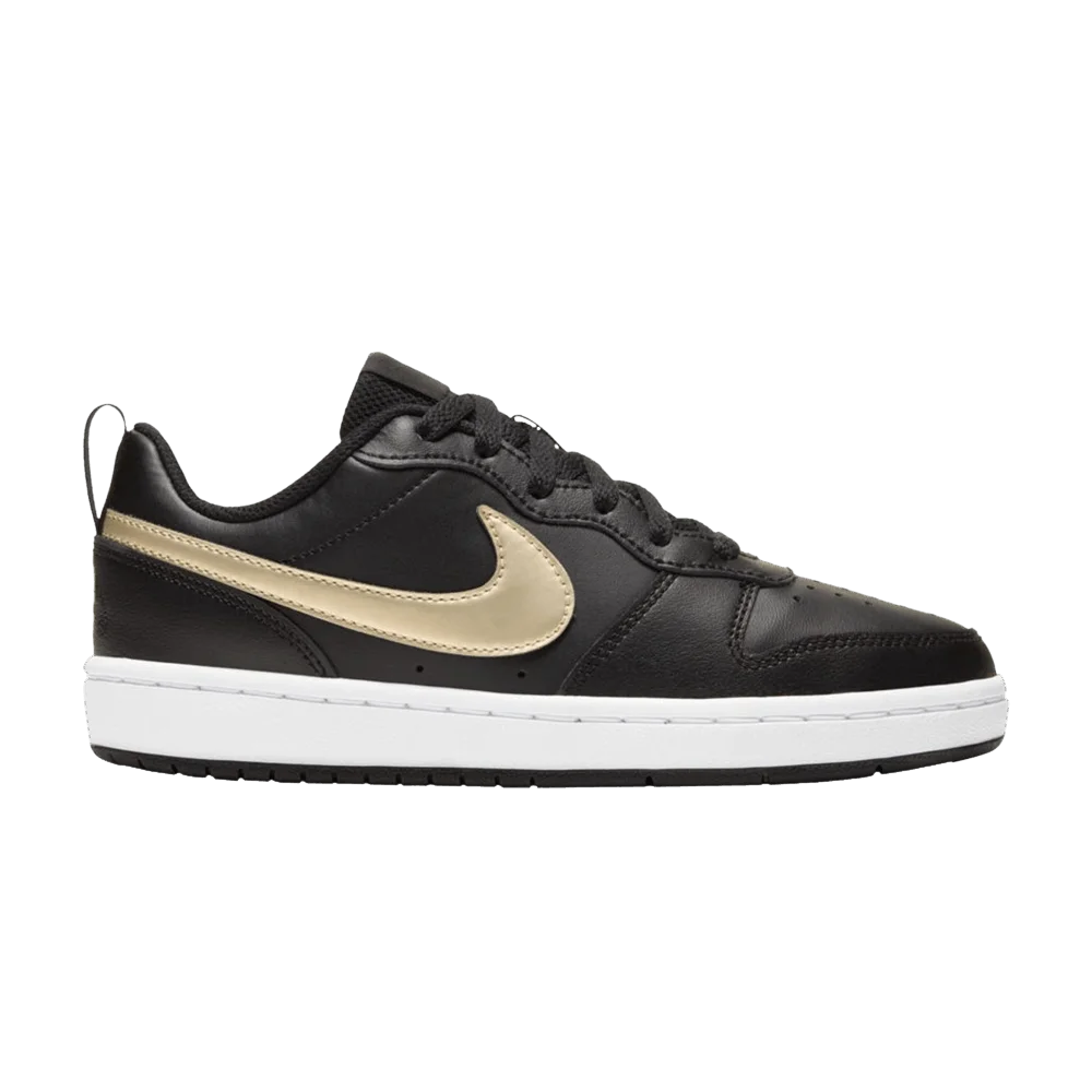 Krossovki-Nike-Court-Borough-Low-2-GS-Black-Metallic-Gold-Star