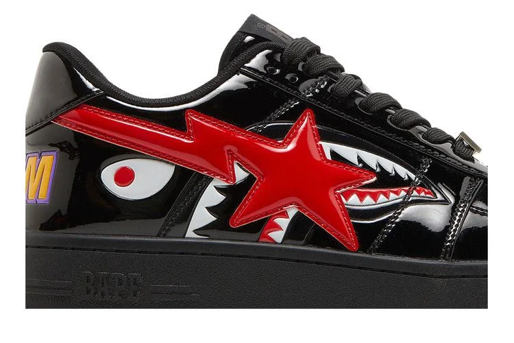 Krossovki-Bapesta-Low-M1-Shark-Face-Black-Red-1