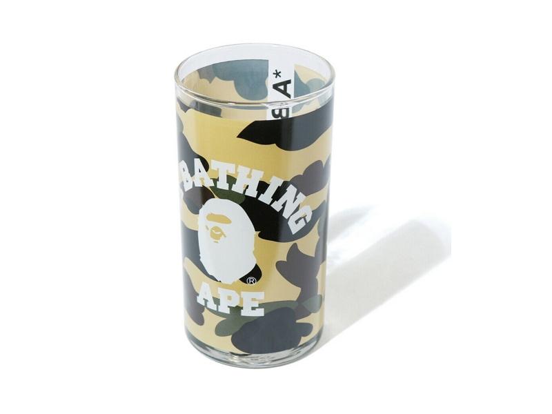 Стеклянный стакан BAPE 1st Camo College Glass Cup Yellow