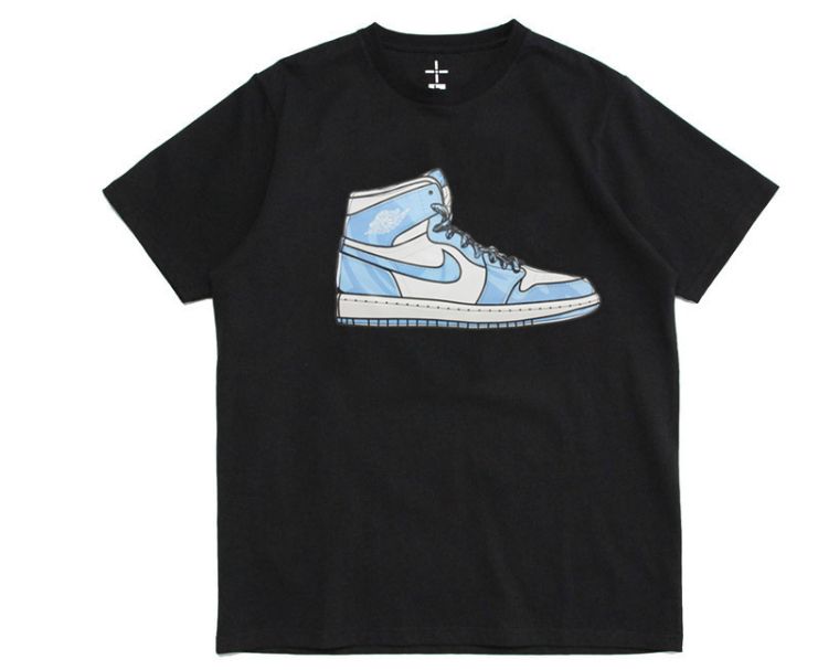Футболка 2019 Air Jordan 1 Tee Black Blue