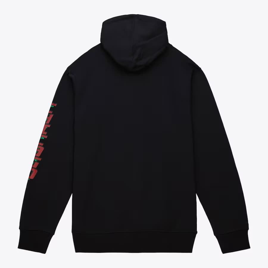 Худи Mitchell & Ness Black Chicago Blackhawks Big Face 7.0 Pullover Hoodie