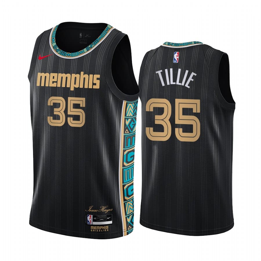 Баскетбольная джерси 2020-21 Memphis Grizzlies #35 Killian Tillie City Edition Black Swingman Jersey
