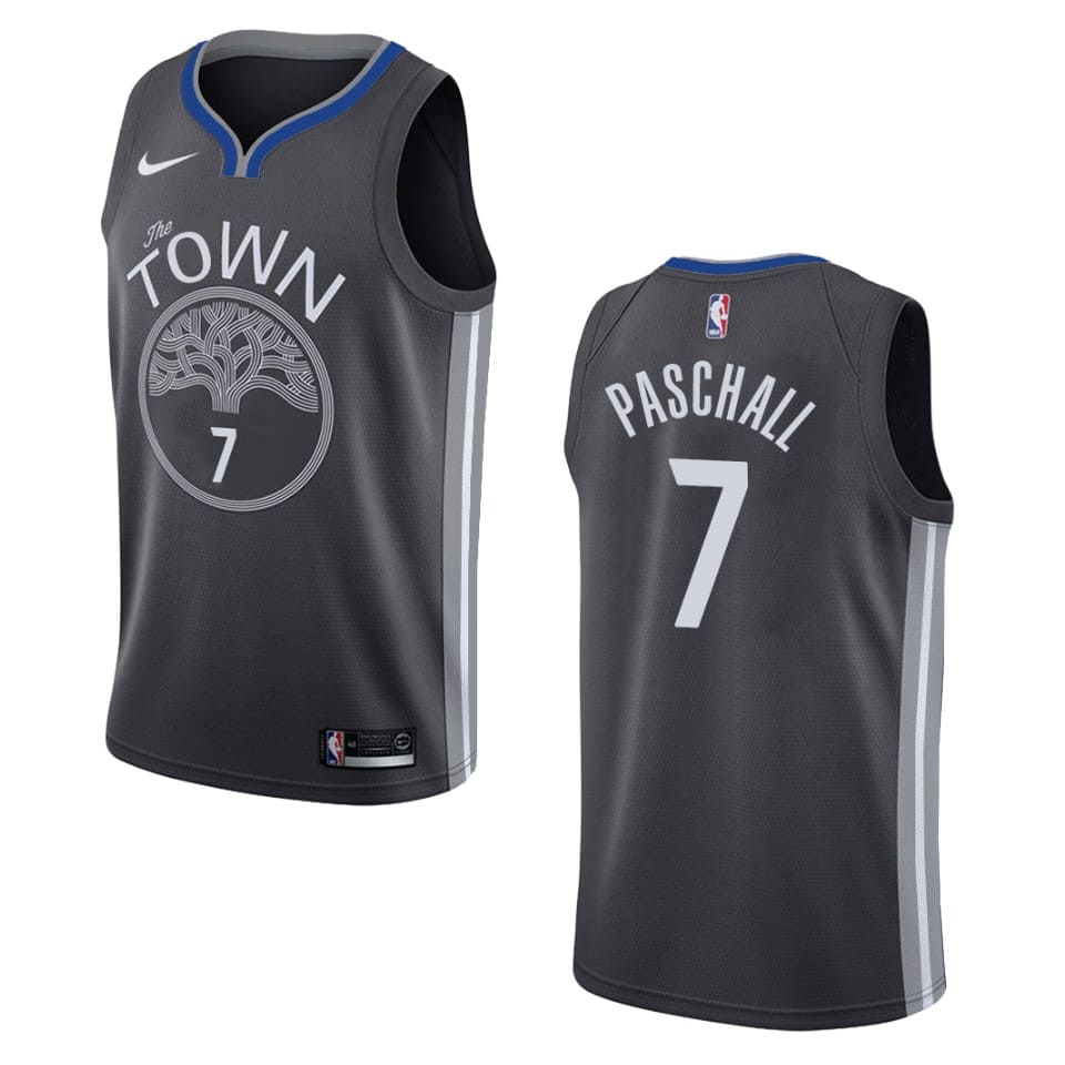 Баскетбольная джерси 2019-20 Warriors #7 Eric Paschall City Edition Swingman Black Jersey