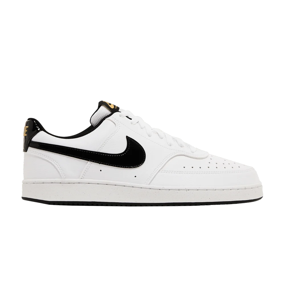 Кроссовки Nike Court Vision Low 'White Black Metallic Gold'