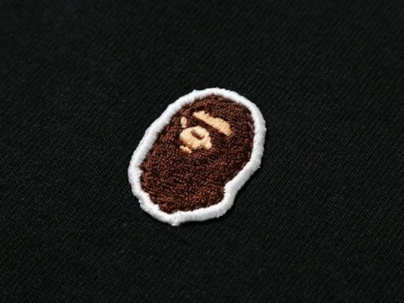 Футболка BAPE Ape Head One Point L/S Tee Black
