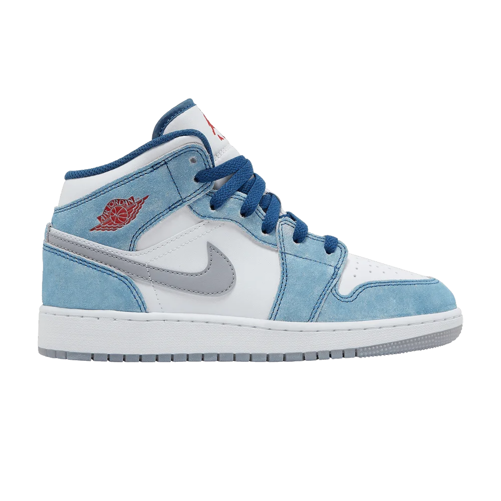 Krossovki-Air-Jordan-1-Mid-SE-GS-French-Blue