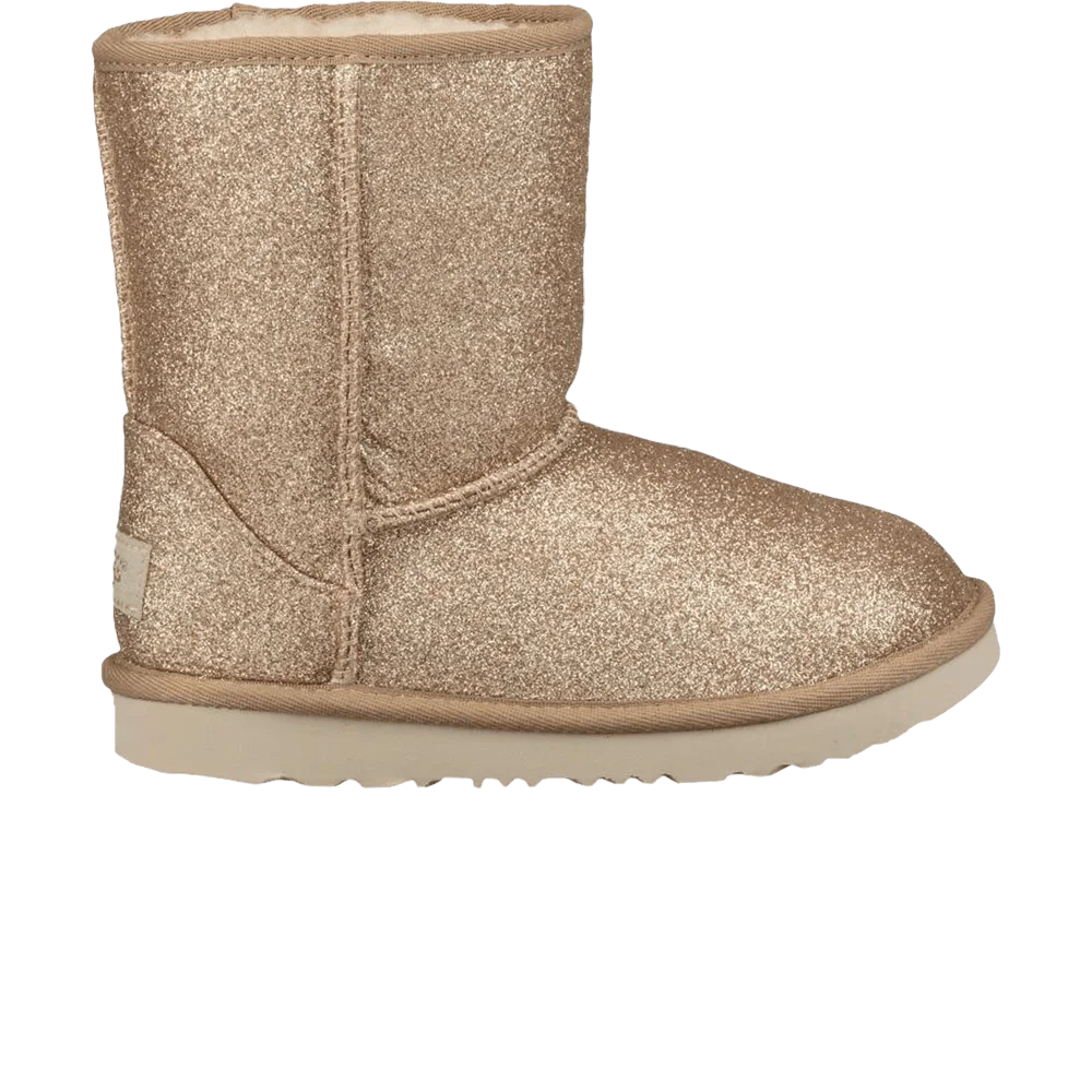 Krossovki-UGG-Classic-Short-II-Kids-Glitter-Gold