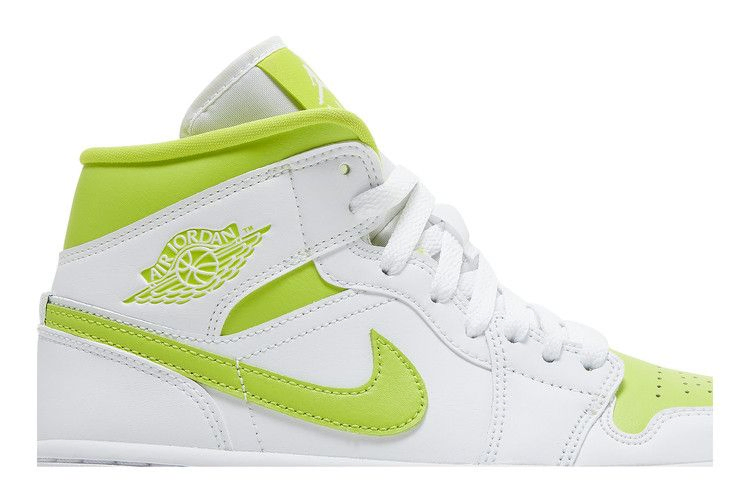 Кроссовки Wmns Air Jordan 1 Mid 'White Lime'