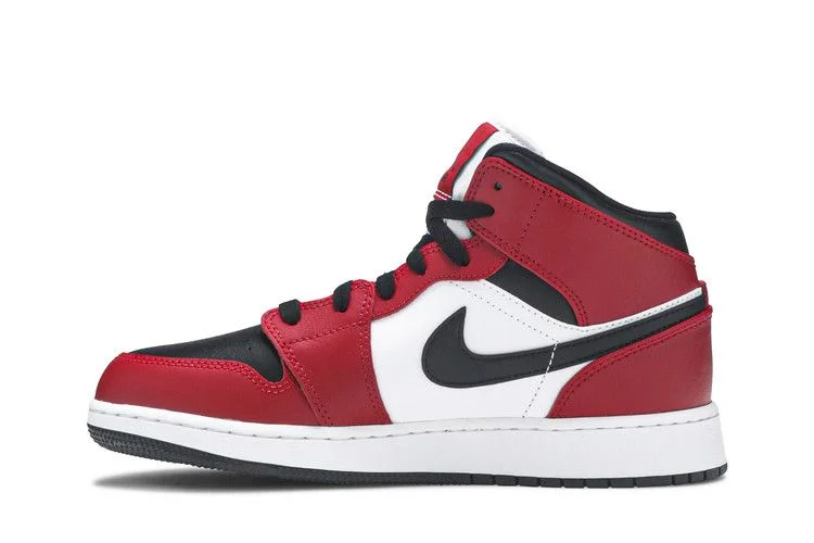 Кроссовки Air Jordan 1 Mid GS 'Chicago Black Toe'