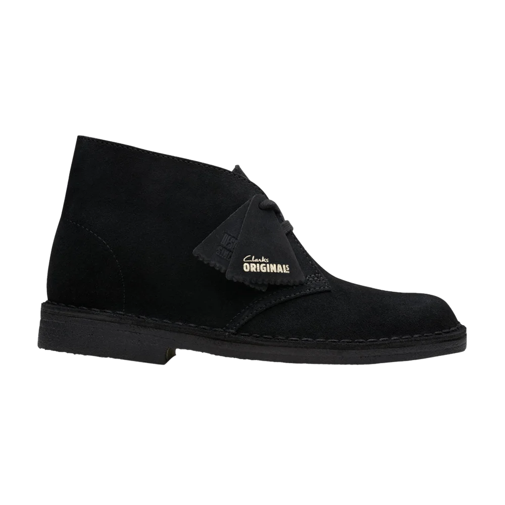 Clarks Wmns Desert Boot 'Black Suede'