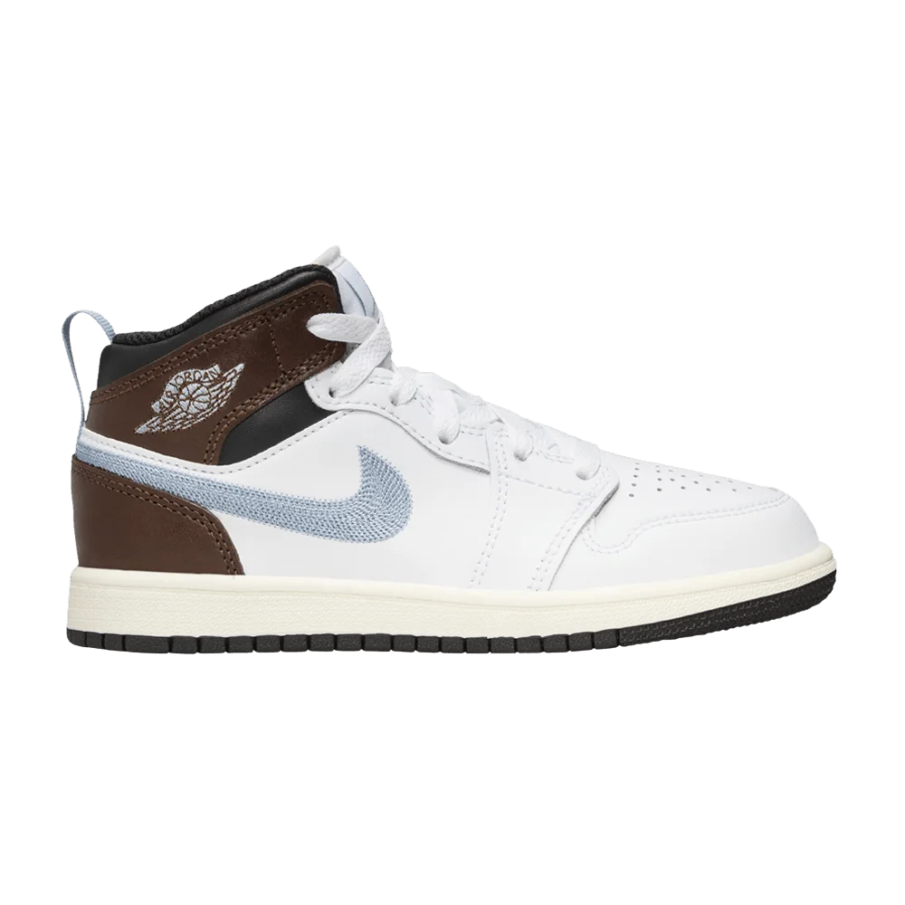 Krossovki-Air-Jordan-1-Mid-SE-PS-White-Blue-Grey