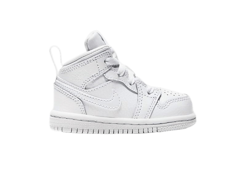 Кроссовки Air Jordan 1 Mid TD 'Triple White' 2019