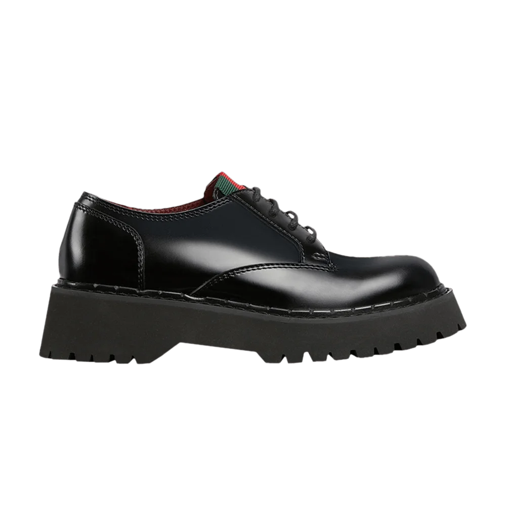 Кроссовки Gucci Wmns Web Lace Up 'Black'