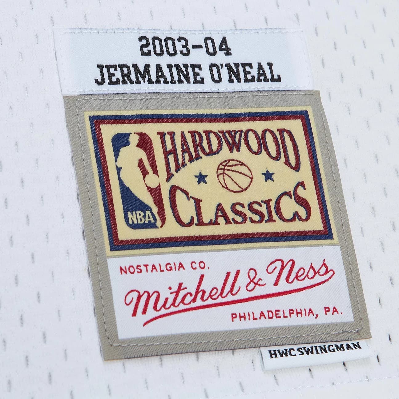Баскетбольная джерси 2003-04 Indiana Pacers Jermaine O’Neal #7 Swingman Hardwood Classics White Jersey