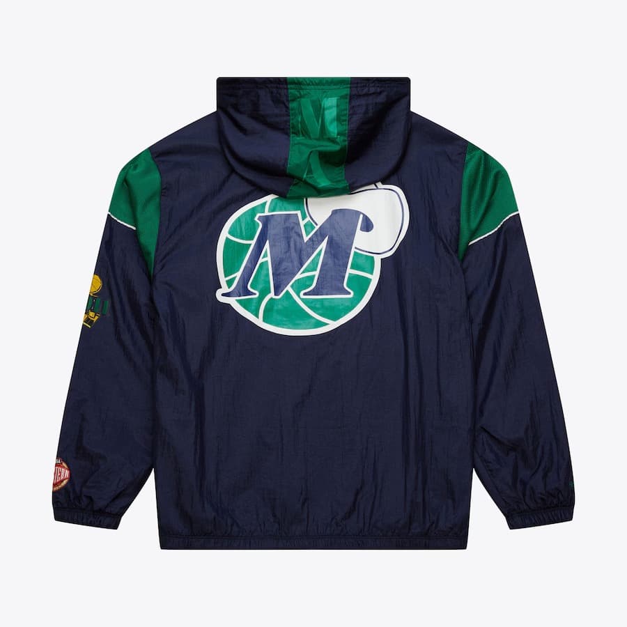 Анорак Mitchell & Ness Navy Dallas Mavericks Team OG 3.0 Anorak Quarter-Zip Jacket