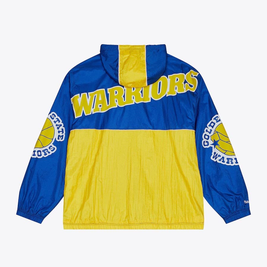 Анорак Mitchell & Ness Royal Golden State Warriors Team 2.0 Anorak Quarter-Zip Windbreaker Jacket