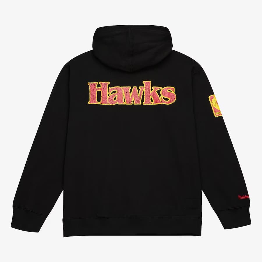 Худи Mitchell & Ness Black Atlanta Hawks Team OG Fleece Pullover Hoodie