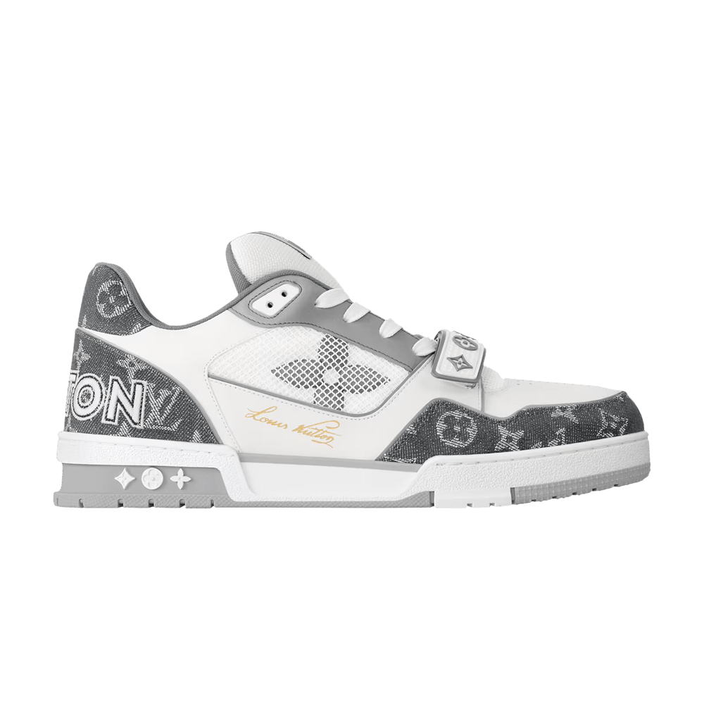 Кроссовки Louis Vuitton Trainer 'Velcro Strap - Grey Monogram Denim'