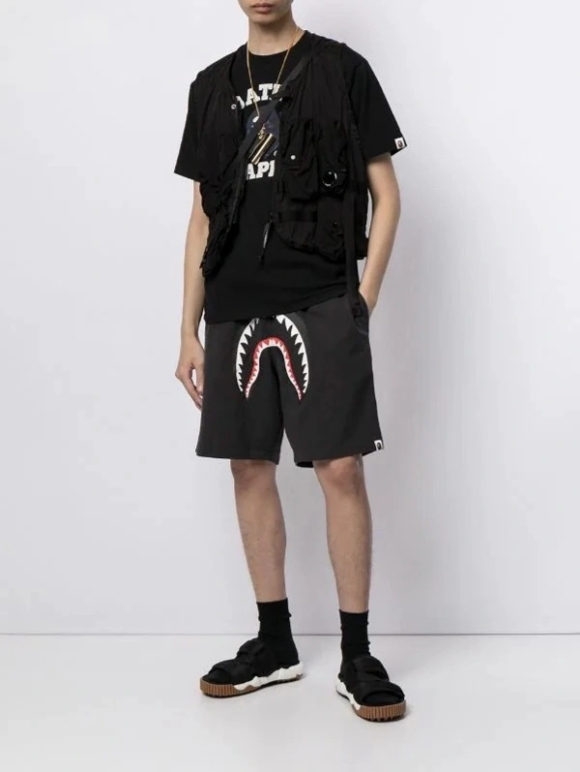 Спортивные шорты BAPE Shark Wide Sweatshort Black