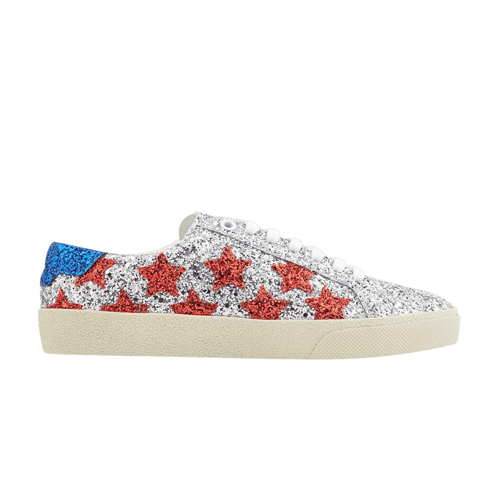 Krossovki-Saint-Laurent-Wmns-Court-Classic-Low-Glitter-Star