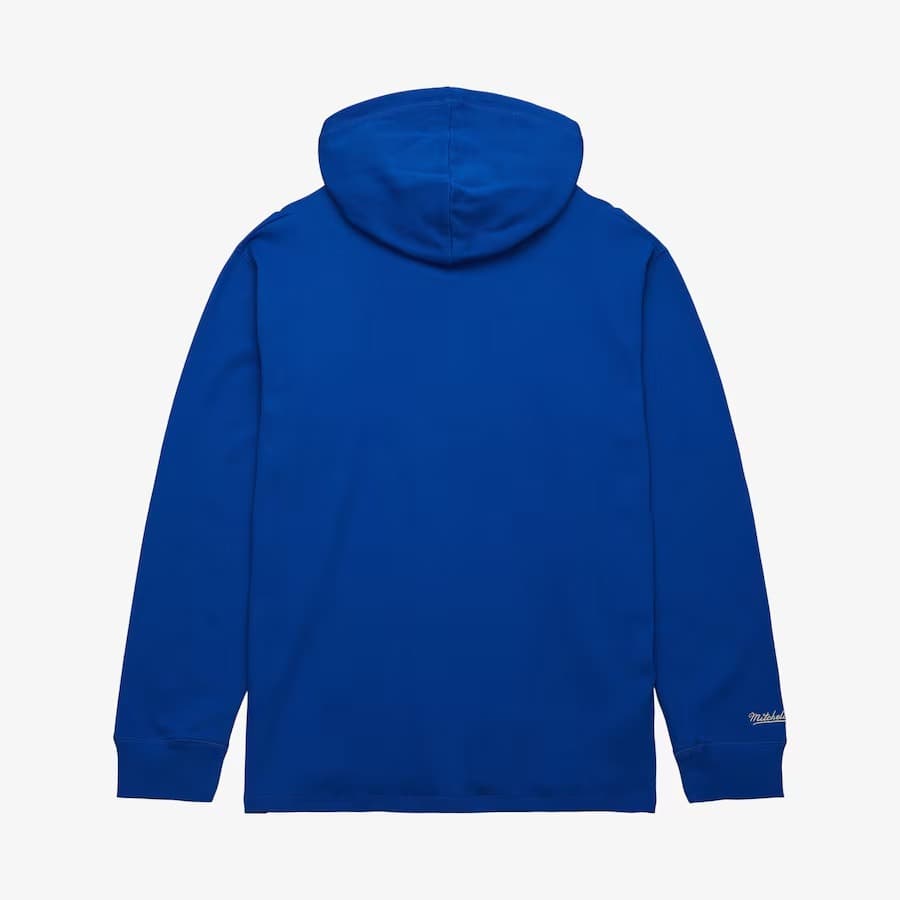 Худи Mitchell & Ness Royal Denver Nuggets Vintage Logo Thermal Lightweight Pullover Hoodie