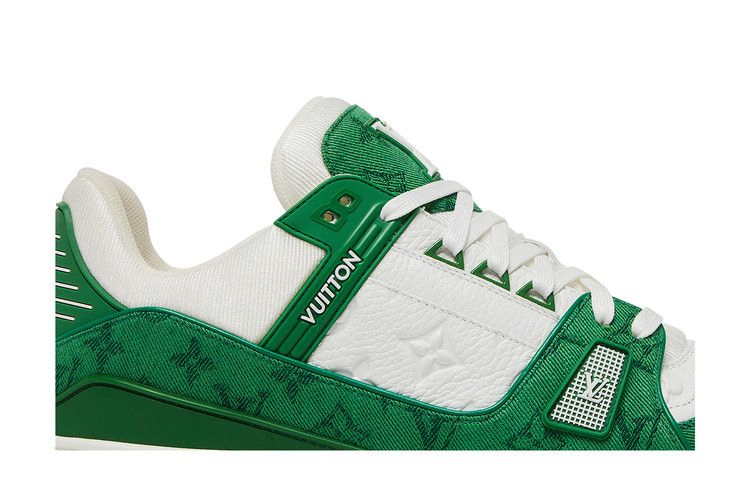 Кроссовки Louis Vuitton Trainer 'Green Monogram Denim'