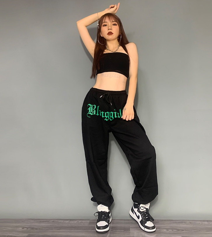 2020-Blinggirls-Hip-hop-Style-Sweatpants-Grey-Black-9