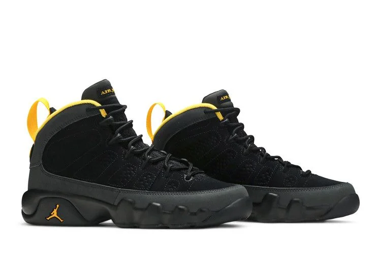Krossovki-Air-Jordan-9-Retro-GS-Dark-Charcoal-University-Gold-7