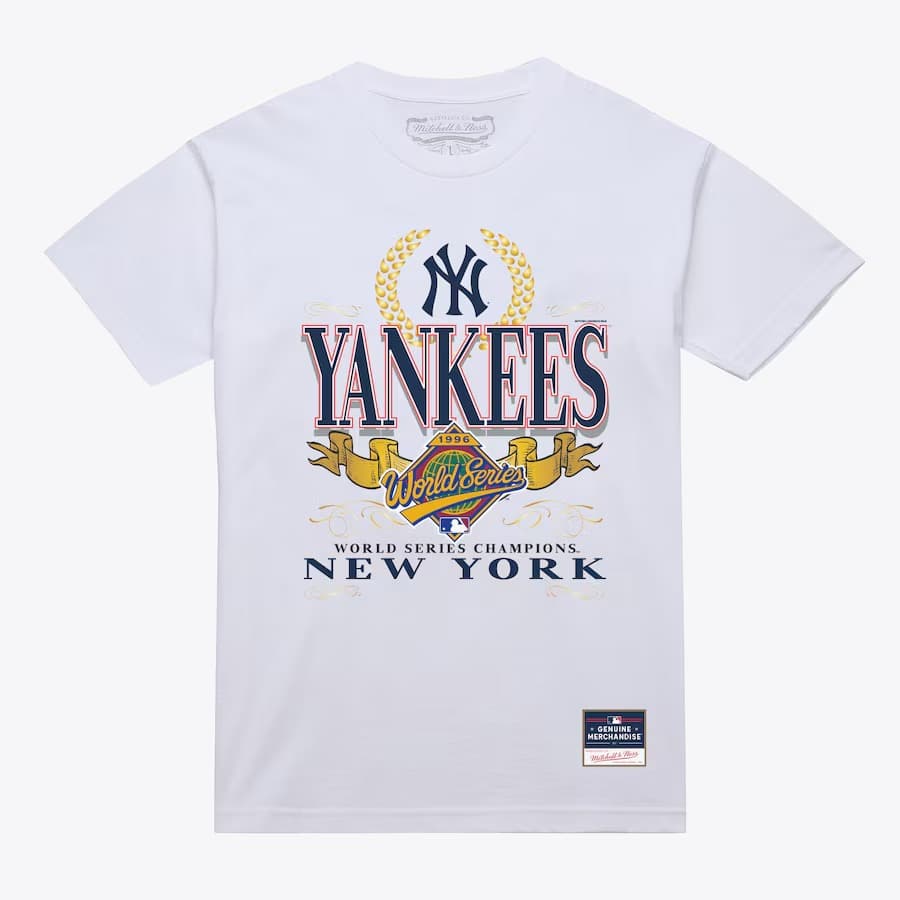 Футболка Mitchell & Ness White New York Yankees Pennant Chase T-Shirt