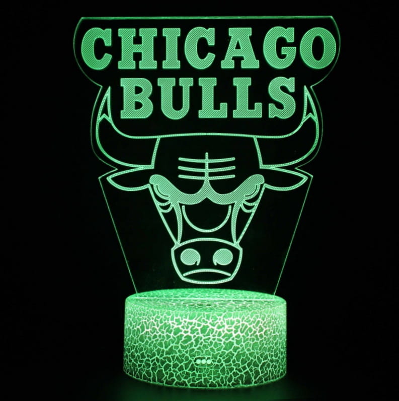 Ночник 3D 3D NBA Team Logo USB LED Lamp Colorful Night Light Gift