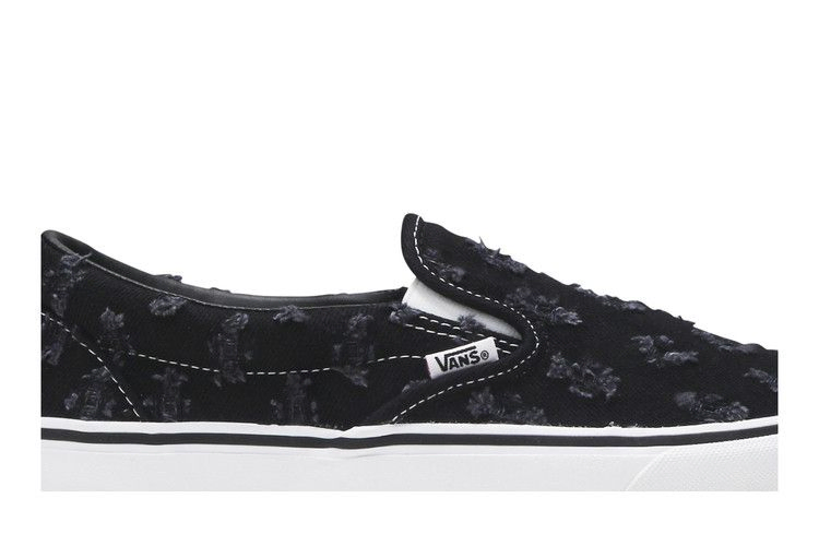 Кроссовки Supreme x Vans Slip-On 'Black Hole Punch Denim'